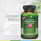 Irwin Naturals Collagen Beauty – 80 Liquid Soft-Gels – Advanced Skin, Hair & Nail Nourishment