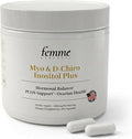 FemmeAthletes Myo Inositol & D Chiro Inositol 40:1 Ratio Capsules for Women – PCOS Supplement, Hormone & Cycle Support, Ovarian & Fertility Support – 1000mg Myo + 25mg Caronositol® – 60 Vegan Capsules