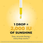 Vitamin D3 K2 Liquid Drops - Liquid Vitamin-D3 2000 IU Per Drop with K2 Supplements for Adults & Kids - Vitamin D K2 MK7 for Healthy Bones, Heart & Immune - 1 Oz Dropper + 900 Days Supply