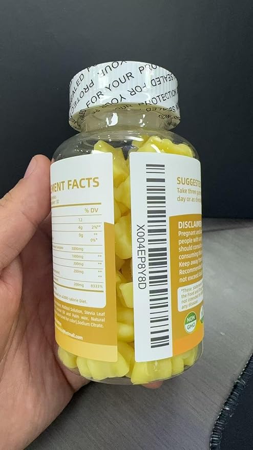 Creatine Monohydrate Gummies Complex for Men & Women -Advanced Formula W/L-Taurine + Vitamin B12, Sugar Free Chewable Supplement,180 Pineapple Gummies 2pack