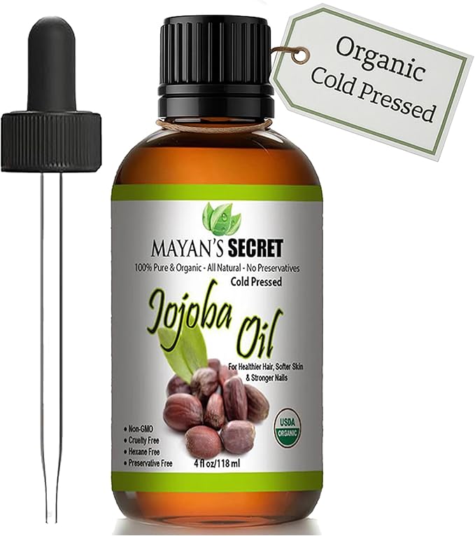 Pure Carrier and Essential Oils for Skin Care, Hair, Body Moisturizer for Face-Anti Aging Skin Care (Jojoba Oil Organic, 4oz)