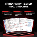 Creatine Monohydrate Gummies 5000mg for Women & Men, NSF Certified, Sugar Free, Vegan, 120 Count, Pre Workout Muscle Strength & Recovery Supplement
