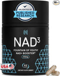 HPN NAD3 Clinical NAD+ Booster, Cellular Health & Natural Energy - NAD Supplement for Healthy Aging, Metabolic Support, NRF2 & Longevity, Nicotinamide Riboside & NMN Alternative, 60ct, 30-Day Supply