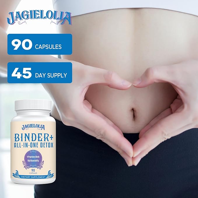 All-In-One Detox Binder Supplement 1500 MG - High Bioavailability, Liver Gut Detox Cleanse with Activated Charcoal, Zeolite & Bentonite Clay for Toxins, Liver, Digestive, 270 Vegan Capsules