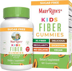 MARYRUTH'S Fiber Gummies for Kids | 2 Month Supply | Sugar Free | Soluble Fiber Supplement | Gut Health & Digestion Support | 3g Fiber per Gummy | Vegan | 60 Count