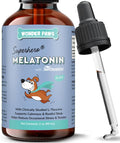 Wonder Paws Melatonin for Dogs – Pet Melatonin with L-Theanine (Suntheanine®) –Occasional Anxiety Relief for Dogs, Stress, Calming, Relaxation & Sleep Support – Liquid Dog Melatonin 2oz (60ml)