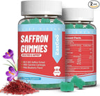 Saffron Supplements Gummies, Saffron Extract for Positive Mood & Calm Nerve, Boost Energy, with Garcinia Cambogia, Vitamin A, B12, Rhodiola Rosea - 120 Gummies