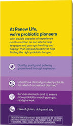 Renew Life Ultimate Flora Probiotic Capsules, Daily Supplement Relieves Occasional Digestive Upset and Diarrhea, Saccharomyces Boulardii, Dairy, Soy and gluten-free, 6 Billion CFU, 20 Count