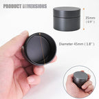 Portable Daily Pill Case, Heavy Duty Aluminium Alloy Round Pill Box, Waterproof Travel Pill Organizer, Pocket Purse Medicine Vitamin Holder EDC Container for Outdoor Camping Working