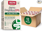 Jarrow Formulas Jarro-Dophilus EPS Probiotics 10 Billion CFU for Intestinal Tract Support, Probiotic Supplement for Gut Health for Women and Men, 120 Veggie Capsules, Up to a 60 Day Supply,Pack of 12