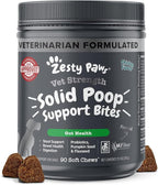 Zesty Paws Solid Poop Support Bites - Dog Stool Hardener - Pumpkin for Dogs with Prebiotics & Probiotics - Veterinarian Formulated Soft Chews - for Diarrhea Relief - 90 Ct