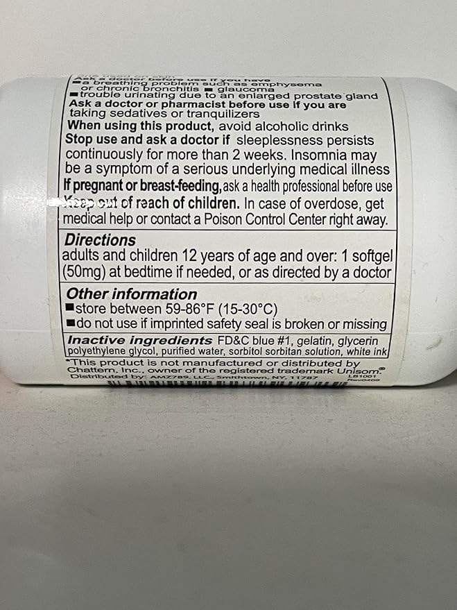 Sleep Aid, Diphenhydramine 50mg, Easy-to-Swallow Softgels, Supports Deeper Restful Sleeping, Non Habit-Forming (220 Counts)