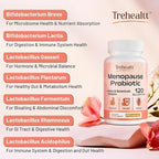 Menopause supplements for women, 120 Billion CFU Probiotic, 13-in-1 Herbs & Botanicals Complex, for Hormone Menopause, Hot Flashes, Night Sweats, Mood Swings, Sleep Disturbances, Vegan, 60 Capsules