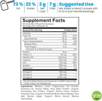 Portions Master Keto Body Protein Peptides Low Carb Keto Protein Powder with MCT Oil Peptides Fiber Vitamins Minerals (720g, Vanilla Cream)