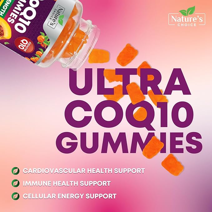 CoQ10 Gummies for Adults - Coenzyme Q10 100mg Per Serving - 3X Strength, High Absorption Antioxidant Supplement for Heart Health Support & Energy Production - Co Q10 (Coq 10) Supplements - 30 Gummies