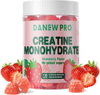 NSF Certified Creatine Gummy 5g - Creatine Monohydrate Gummies for Men & Women, Creatine Monohydrate for Muscle Strength, Muscle Builder, Energy Boost, Pre-Workout Supplement(120 Count)-Strawberry