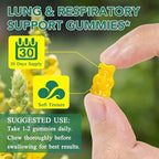 Mullein Gummies for Lung Cleanse 60 Count - Mullein Leaf Extract Gummies with Chlorophyll - Natural Herbal Supplement for Lung Cleanse, Respiratory Support, Boosts Immunity, Digestive Wellness