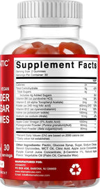 Vitamatic Apple Cider Vinegar Gummies - 1000mg per Serving - 60 Vegan Gummies - ACV Gummies for Detox, Weight Loss Support, Energy Boost, Digestion & Gut Health