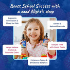 Magnesium Glycinate for Kids - Magnesium Glycinate Liquid Drops with L-Theanine Omega-3, Vitamin B6, D3, Zinc - Support Sleep, Relaxation, Calm & Focus - 2 Fl Oz, Mixed Berry Flavor