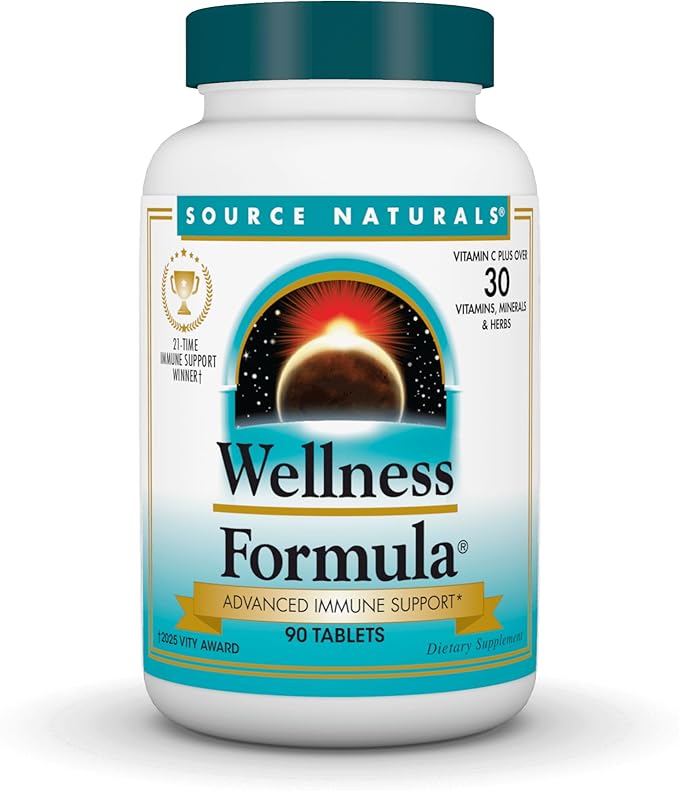 Source Naturals Wellness Formula Bio-Aligned Vitamins & Herbal Defense - Immune System Support Supplement & Immunity Booster - 90 Tablets
