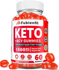 Fubienfit Keto ACV Gummies - 1500mg Apple Cider Vinegar Gummies with Mother, Vitamin B12, B6 & Folate - Support Metabolism, Energy & Detox - Vegan, Non-GMO - 60 Count (Vinagre de Manzana)