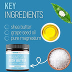 Magnum Solace Magnesium Body Butter - Nighttime Magnesium Cream - Lightly Scented