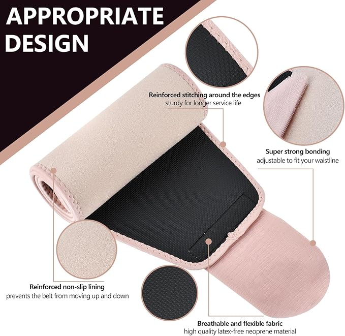 Lisacool Waist Trainer for Women,Waist Sweat Band for Women,Belt for Weight Loss, Belly Band,Stomach Wrap Lumbar Support