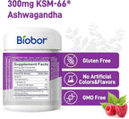 Biobor (2 Packs) Ashwagandha Gummies, KSM-66 Ashwagandha Root Extract with Vitamin D3, Relaxation Support & Immune Support for Adults - GMO Free, Gluten Free, 120 Count