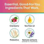 vH Essentials Daily Feminine Wash - 6 Fl Oz - Fragrance-Free, Odor Eliminating Body & Vaginal Wash with Tea Tree Oil, Prebiotics and Lactic Acid for pH Balance, Odor Defense and Vaginal Health