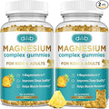 Magnesium Complex Gummies- Calm Chewable Gummies for Kids & Adults- Magnesium Glycinate, Taurate, Citrate, Malate, Supplement-Support Calm Stress Relief, Bone, Muscle, Mood Vegan, 120ct