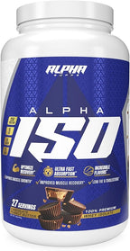 Alpha Supps ISO, Low Carb 100% Whey Protein Isolate Powder, 25 Grams Per Serving, Helps Support Muscle Growth, Low Sugar and Gluten Free (Chocolate Peanut Butter, 2 lb)