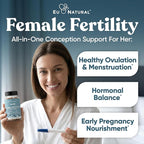 Eu Natural Conception for Her Fertility Supplements for Women - Ovulation, Hormonal Balance & Regular Cycle Support - Myo-Inositol, Folate, Shatavari & Vitex - 120 Vegetarian Capsules