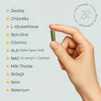 Liver Cleanse Detox & Repair - Microplastics Detox & Zeolite Supplement for Gut Health, Cognition & Natural Energy - Glutathione, NAC, Chlorella, Spirulina, ALA, Cilantro, Milk Thistle, Noni, Shilajit