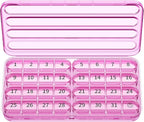 Zoksi Monthly Pill Organizer 1 Times a Day, 30 Day Pill Box Organizer,One Month Pill Case for Travel, 31 Day Daily Medcine Container for Vitamins, Supplement & Medication(Purple)