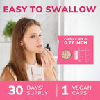 Probiotics for Women 100 Billion CFU 15 Strains, Daily Probiotic & Prebiotic Supplement with Organic Cranberry to Support Vaginal, Digestive, Immune Health, Shelf Stable, 30 Vegan Capsules