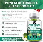 Sugar-free Cortisol Gummies, 9-in-1 Cortisol Supplement for Women with Magnesium, Ashwagandha, Rhodiola, Phosphatidylserine, L-Theanine, Black Pepper, Vitamin C & B6 - Relaxation, Focus, Sleep Support