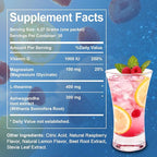 Cortisol Drink Mix, Cortisol Supplements for Women Men with Magnesium Glycinate, Ashwagandha, L-Theanine, Vitamin D 3 for Sleep & Relaxation, On The Go, 30 Ct (Raspberry Lemonade Flavor)