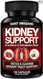 Kidney Support Cleanse Detox & Repair -120 Capsules - Cranberry & Astragalus Root Pills for Women and Men | High Strength Stone Remover Supporting Urinary Tract & Bladder Health
