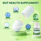 Gut Health Supplement with Prebiotics, Postbiotics & Probiotics for Digestive Health for Women & Men, 80 Billion CFU Probiotics for Gut and Digestion, Immune Support, 90 Capsules