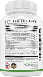 VitaMonk Dopify Dopamine Supplement Dopamine Booster with Uridine Monophosphate, Mucuna Pruriens, L-Theanine, Tyrosine and More - No Artificial Fillers, Just Brain Food - 60 Capsules