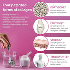FORTIBONE® Premium Bone Health Collagen Peptides w/FORTIGEL®, VERISOL® & TENDOFORTE®, Clinically-Supported for Bones, Joints Skin Hair Nails, Hydrolyzed Collagen, Anti-Aging Formula (30 Servings)