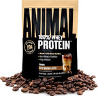 Animal 100% Whey Protein Powder Instant Iced Coffee – Real Coffee for Preworkout, Post Workout Whey Blend + 20g of Protein Shake, 120mg of Caffeine Meal Replacement with BCAA – Cold Brew Latte, 1 lb