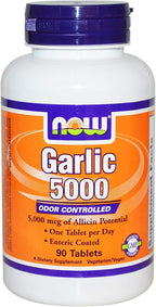 NOW Foods by Now Garlic 5000 Ordor Controlled 90 Tablets