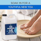 Pure Magnesium Oil Spray 64oz - Topical Magnesium Spray for Sleep & Feet - Extra Strength - USP Grade - 100% Natural and Organic Oil for Muscle Pain & Cramps - No Sprayer Included - Made in USA
