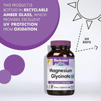 Bluebonnet Magnesium Glycinate, Energy Production*, Enzyme Function*, Non-GMO Certified by NSF, Vegan, Kosher Certified, Gluten-Free, Soy-Free, Dairy-Free, 60 Vegetable Capsules, 15 Servings