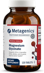 Metagenics Magnesium Glycinate - Highly Absorbable Magnesium Supplement for Sleep, Stress Relief & Muscle Relaxation* - Supports Bone, Heart & Nerve Health* - Non-GMO, Gluten-Free - 120 Tablets