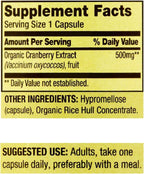 Spring Valley Cranberry Extract 500 mg - 60 Vegetarian Capsules + STS Sticker.