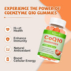 2 Pack CoQ10 Gummies 250 mg, Plus Omega-3, Magnesium, Vitamin B12 for Cellular Energy, Brain & Antioxidant, 5X Better Absorption Coenzyme Q10 Supplement - 120 Cts