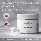 Premium Glycine Powder 250g | Amino Acids Supplement for Post Workout Muscle Recovery, Digestion, Sleep Aid + More - Vegan, Additive-Free, Third-Party Tested | Centenarius Nutrition