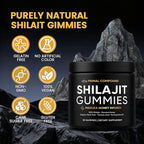 Primal Compound Shilajit Gummies for Men,with Manuka Honey, Organic Monk Fruit & Fulvic Acid, Shilajit Gummies Energy Supplements, 30 Gummies